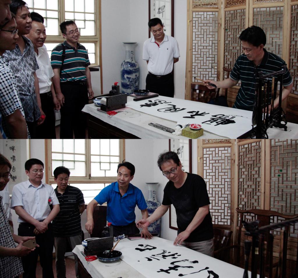 挥毫书写廉政名言警句